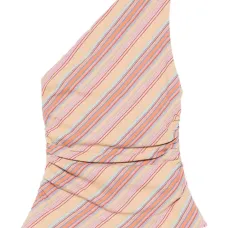 Блузка Aurora в полоску на одно плечо