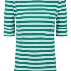 Топ в полоску с короткими рукавами