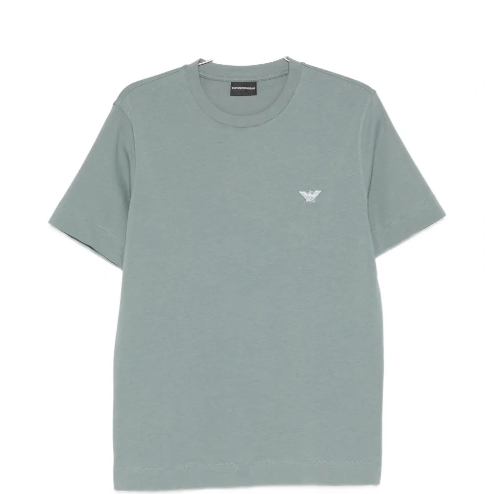 Футболка с вышивкой в виде орла и круглым вырезом