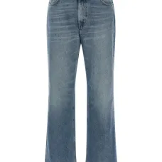 Корейские джинсы северного синего цвета с пятью карманами