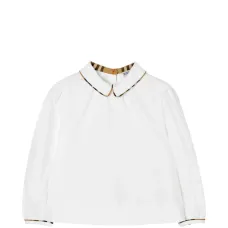 Хлопковая рубашка с отделкой в клетку Хлопковая рубашка с отделкой в клетку