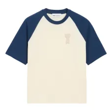 Футболка с вязаной вставкой в двух цветах