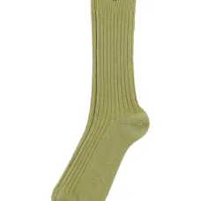 Носки в рубчик с вышивкой