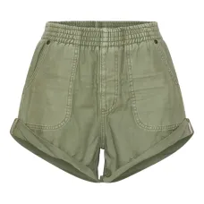 Шорты цвета хаки с эластичным поясом