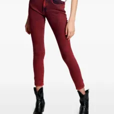 Джинсы Pistol красного цвета