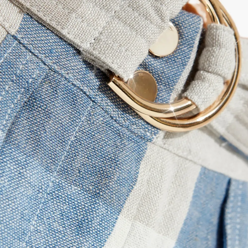 Клетчатые шорты с поясом Union