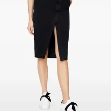 Миди-юбка с высоким разрезом