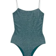 Слитный купальник на тонких бретелях