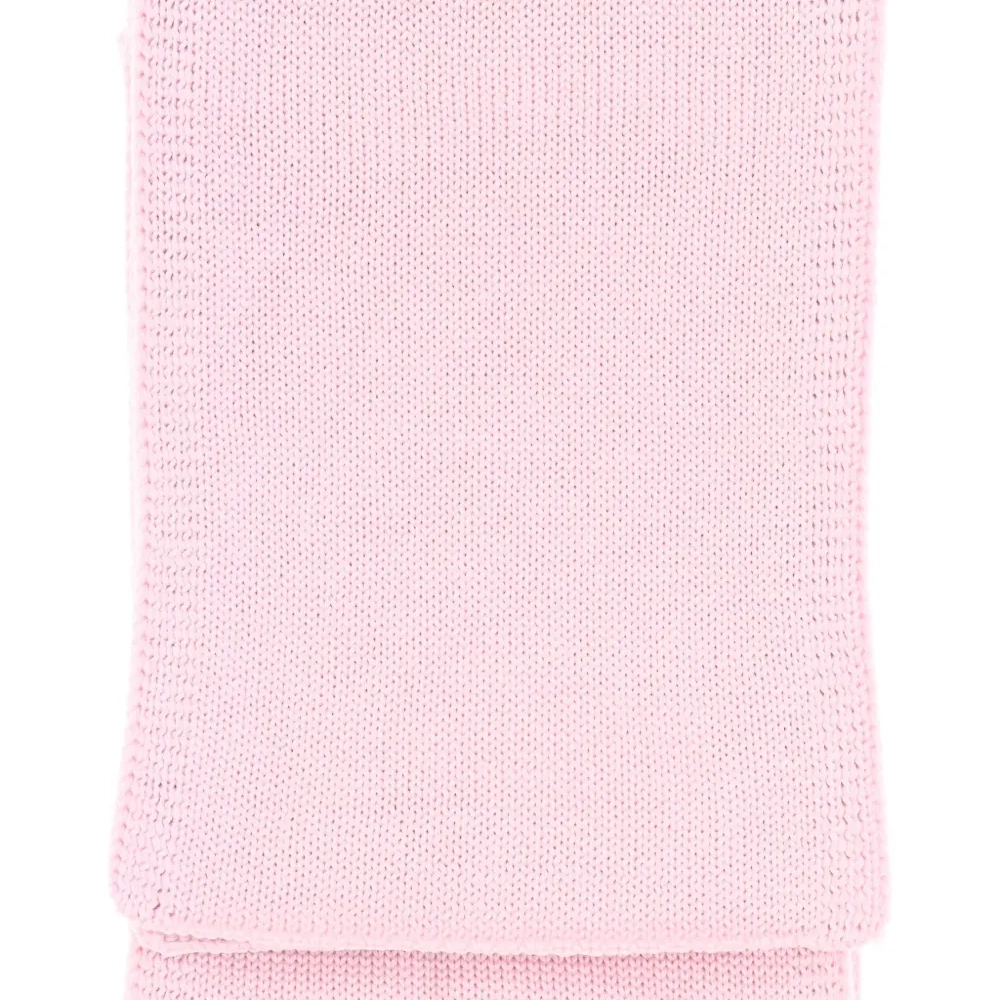 Розовый вязаный шарф