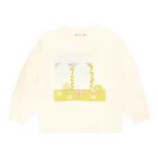 Графический свитер с круглым вырезом