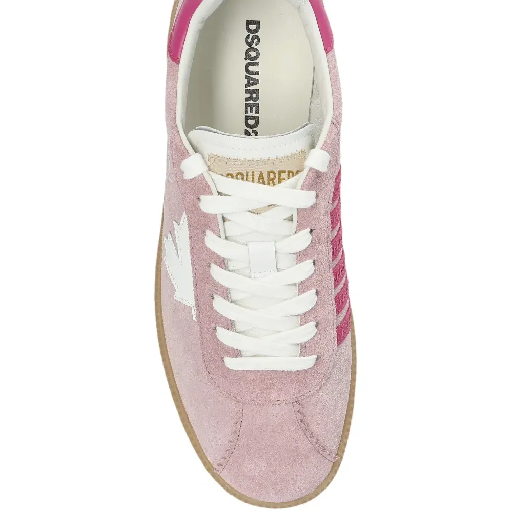 Кеды на шнуровке с кленовым листом