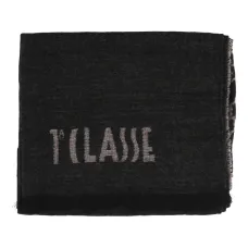 Черный шарф с бахромой