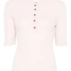 Рифленый топ на пуговицах Рифленый топ на пуговицах