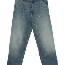 Джинсы из хлопкового денима с вставками