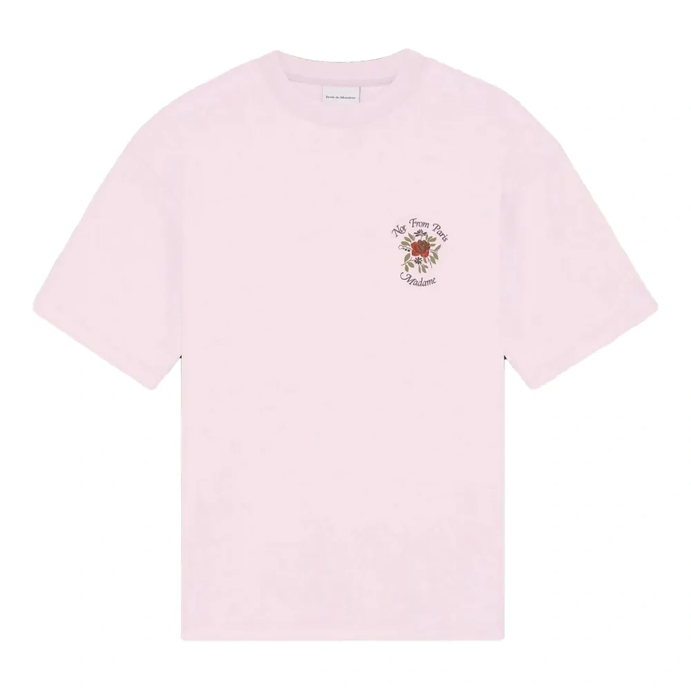 Трикотажная футболка с принтом в виде роз