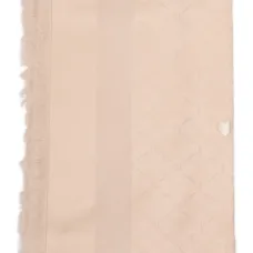 Шарф с монограммой и необработанными краями