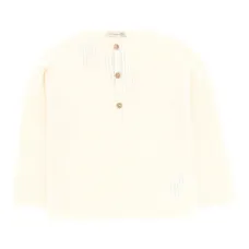 Кнопочный вязаный свитер