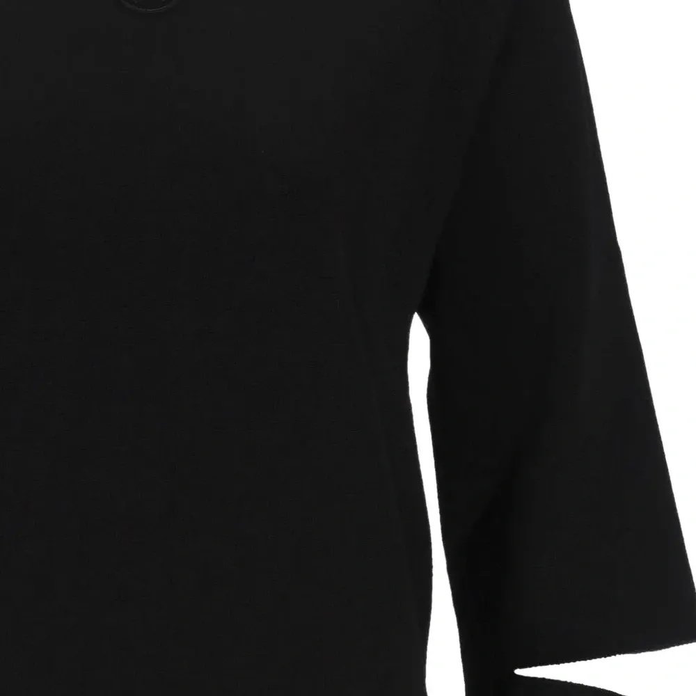 Джемпер с вырезами и круглым вырезом горловины