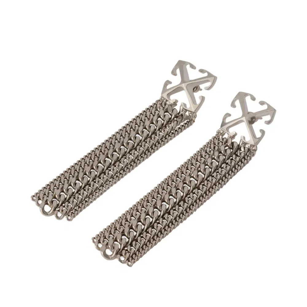 Серьги с подвеской в виде цепочки и стрелы