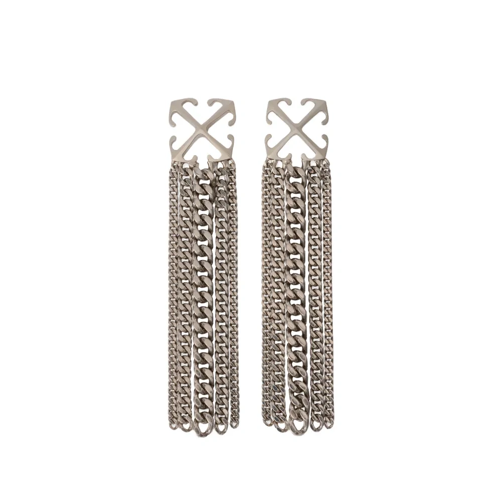 Серьги с подвеской в виде цепочки и стрелы