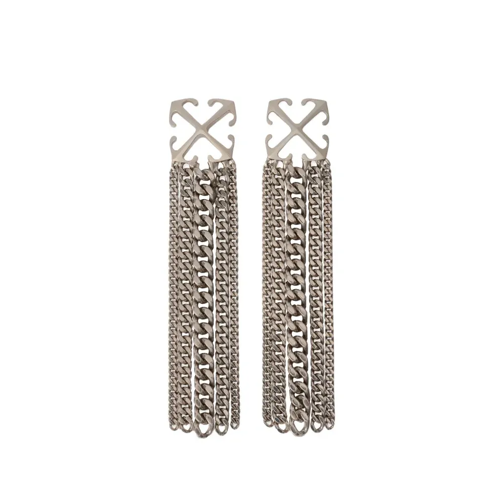 Серьги с подвеской в виде цепочки и стрелы