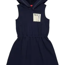 Платье с капюшоном и логотипом