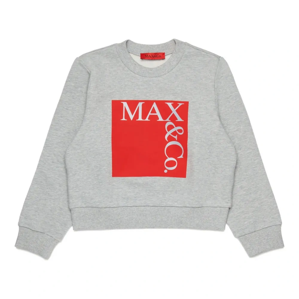 Свитшот с логотипом и круглым вырезом