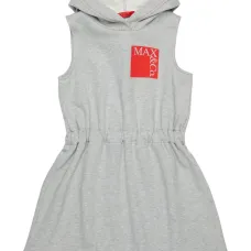 Платье с капюшоном и логотипом