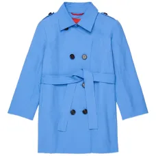 Двубортный тренч с логотипными пуговицами