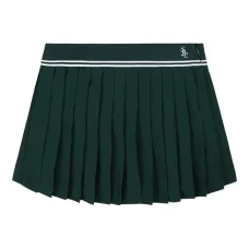 Плиссированная мини-юбка с вышитым логотипом