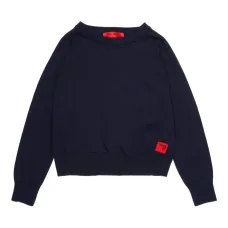 Свитер с круглым вырезом и логотипом