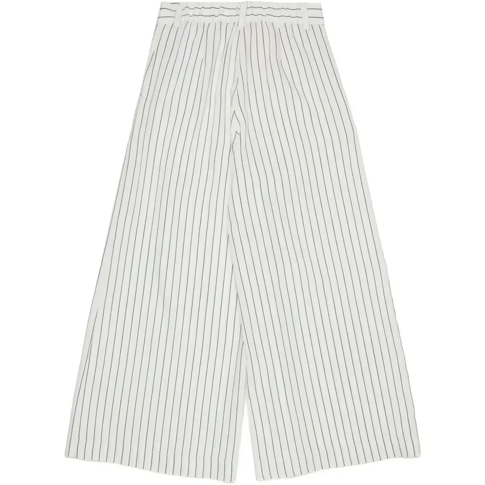 Брюки палаццо в полоску с логотипом