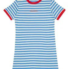 Платье в полоску с вышитым логотипом