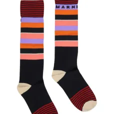 Носки с логотипом и полосками Носки с логотипом и полосками