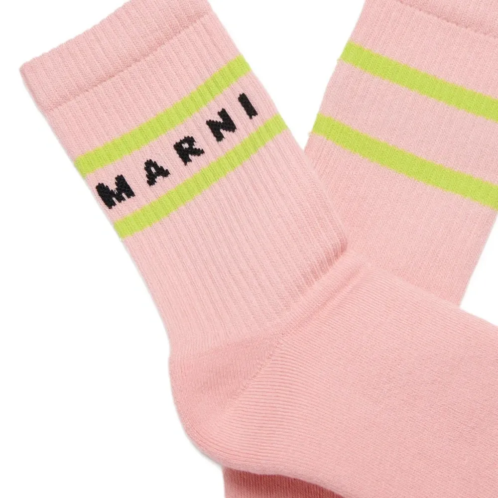 Полосатые носки с логотипом