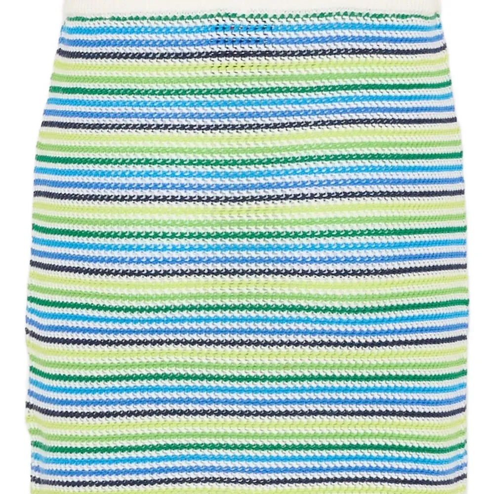 Юбка с эластичным поясом и полосатым узором