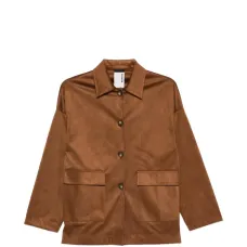 Куртка с накладными карманами и застежкой на пуговицы