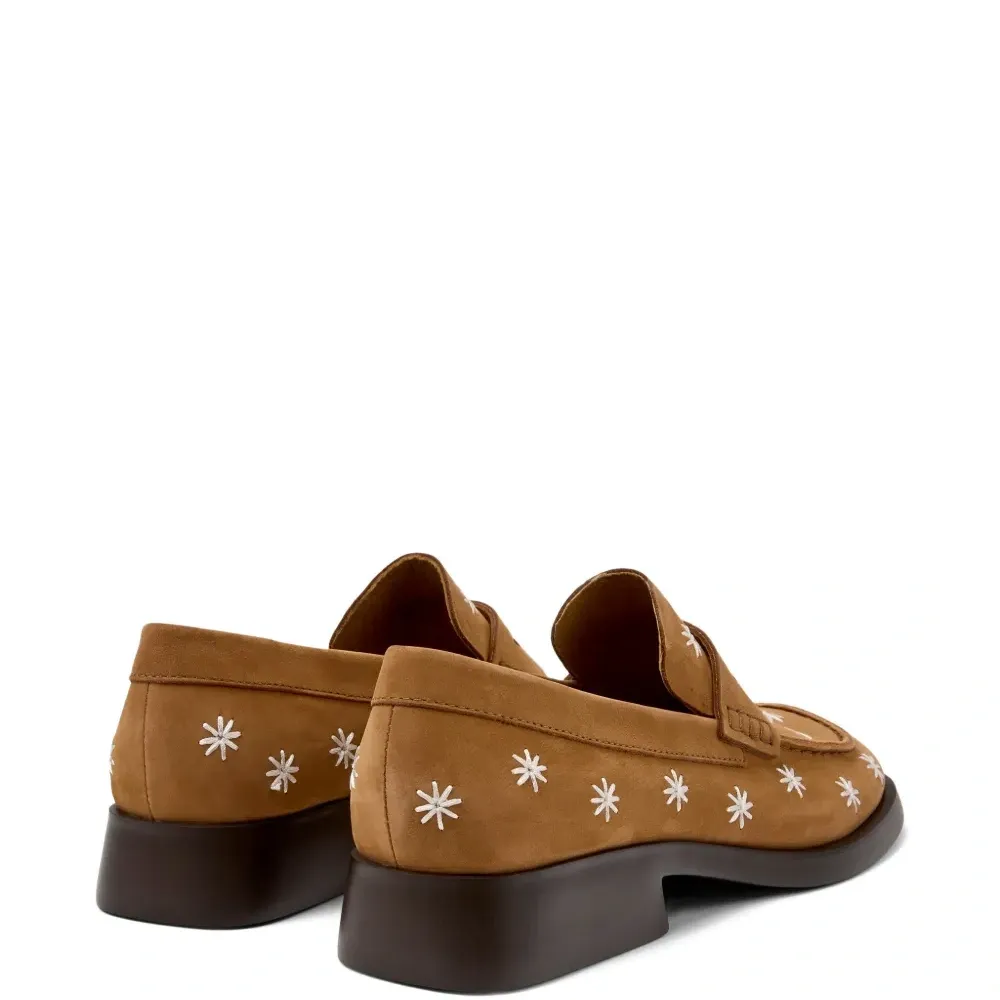 Кожаные лоферы Dana с цветочной вышивкой