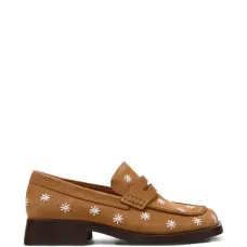 Кожаные лоферы Dana с цветочной вышивкой