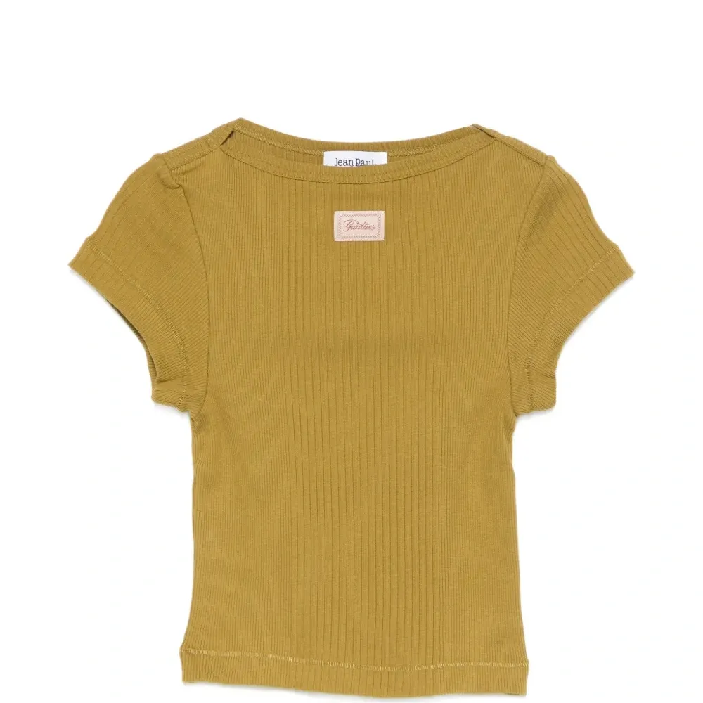 Футболка с ребристой отделкой