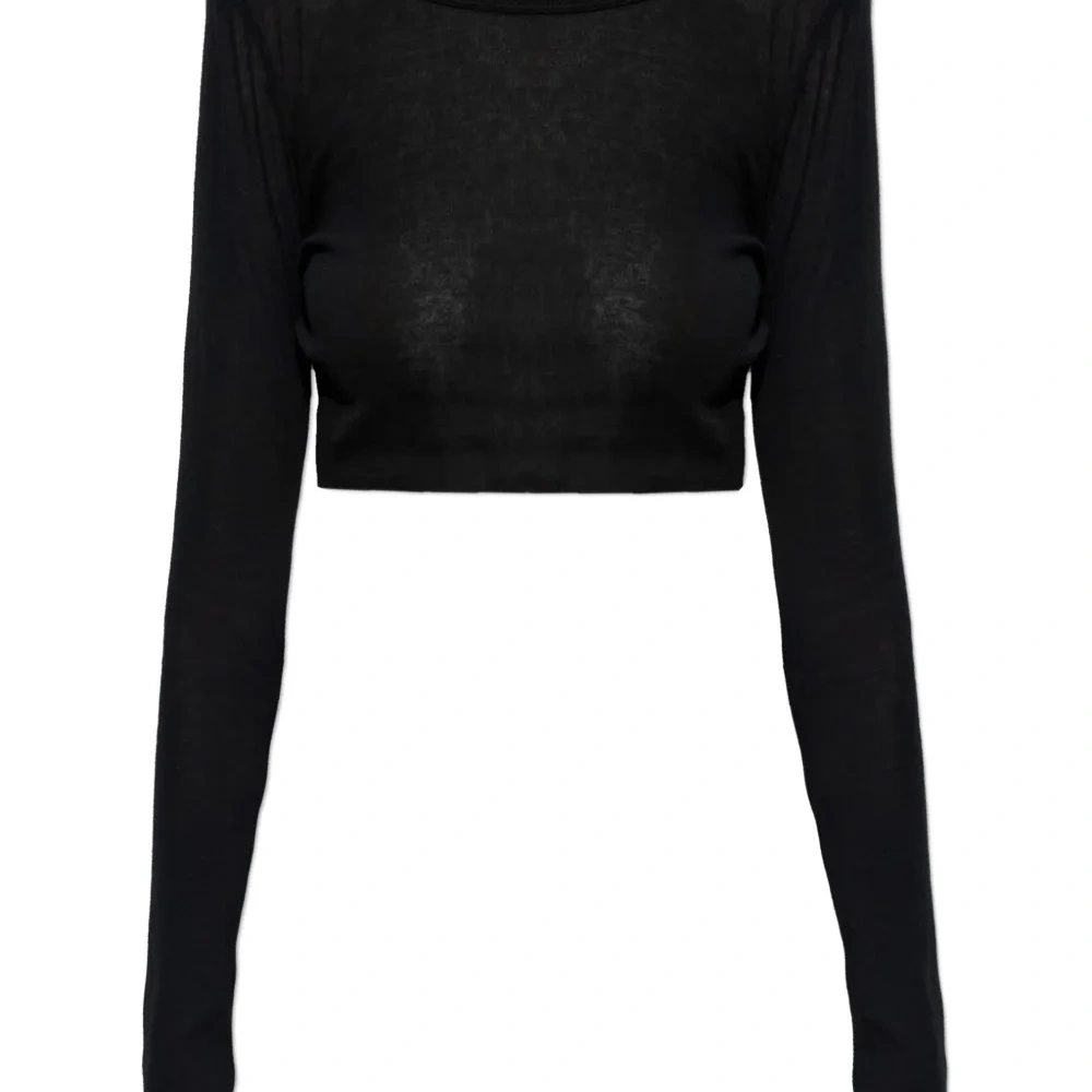 Укороченный топ с длинными рукавами Укороченный топ с длинными рукавами