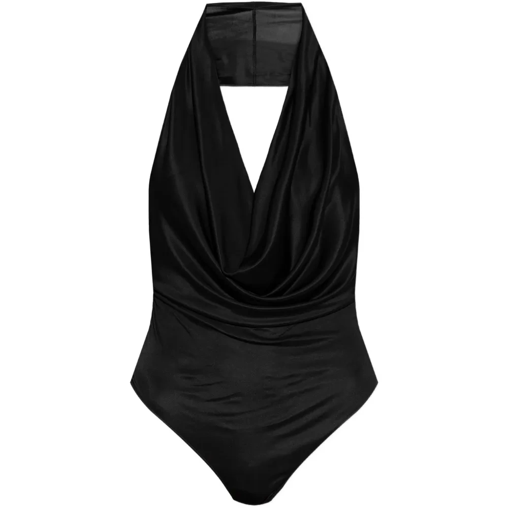 Драпированный боди на шее-халтер