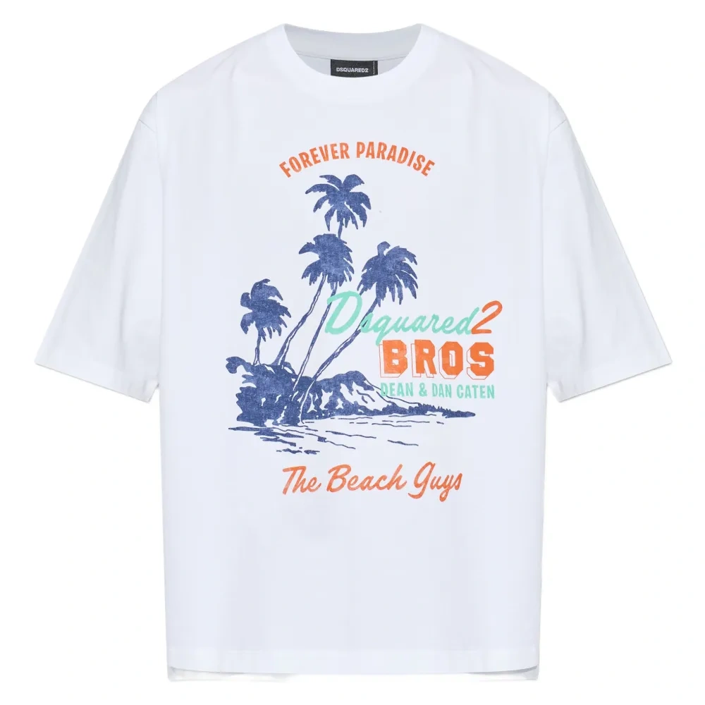 Футболка с тропическим принтом Футболка с тропическим принтом