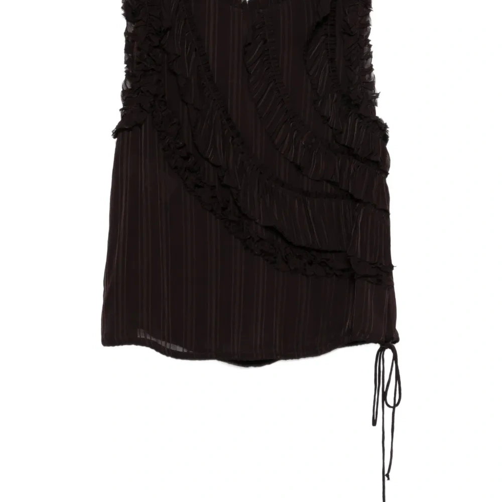 Топ без рукавов с оборками