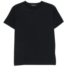 Украшенная футболка с круглым вырезом