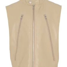 Жилет на молнии с пряжкой на горловине Жилет на молнии с пряжкой на горловине