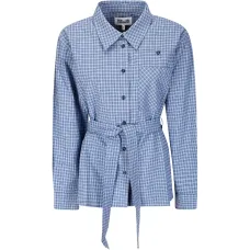 Рубашка в клетку с поясом