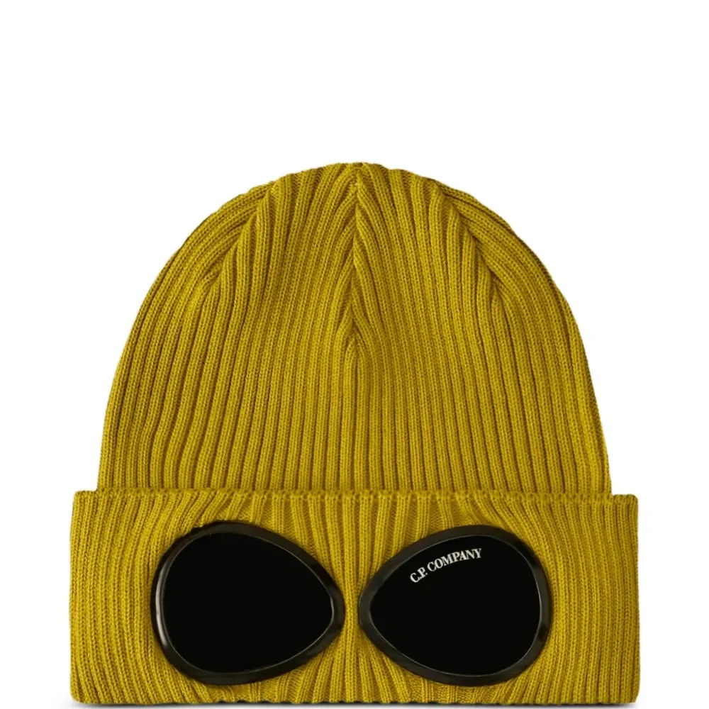 Шапка бини Goggle в рубчик с линзами