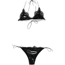 Бикини из латекса с кружевной отделкой