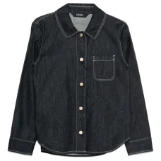 Рубашка с контрастной прострочкой